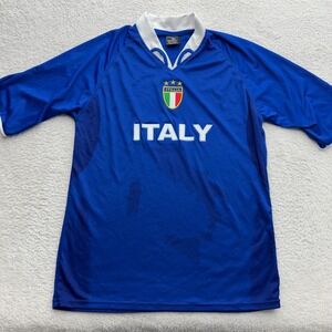 Drako Italia Soccer Jersey Mens One Size Blue White Italy National Team 7892